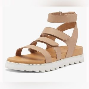 Sorel Beige multi strap sandal 8 new no box